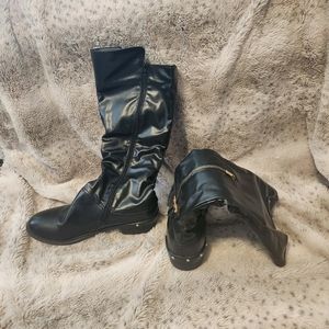 ROSY Women's Slouchy Zip-Accent Mid-Calf Boots - Black